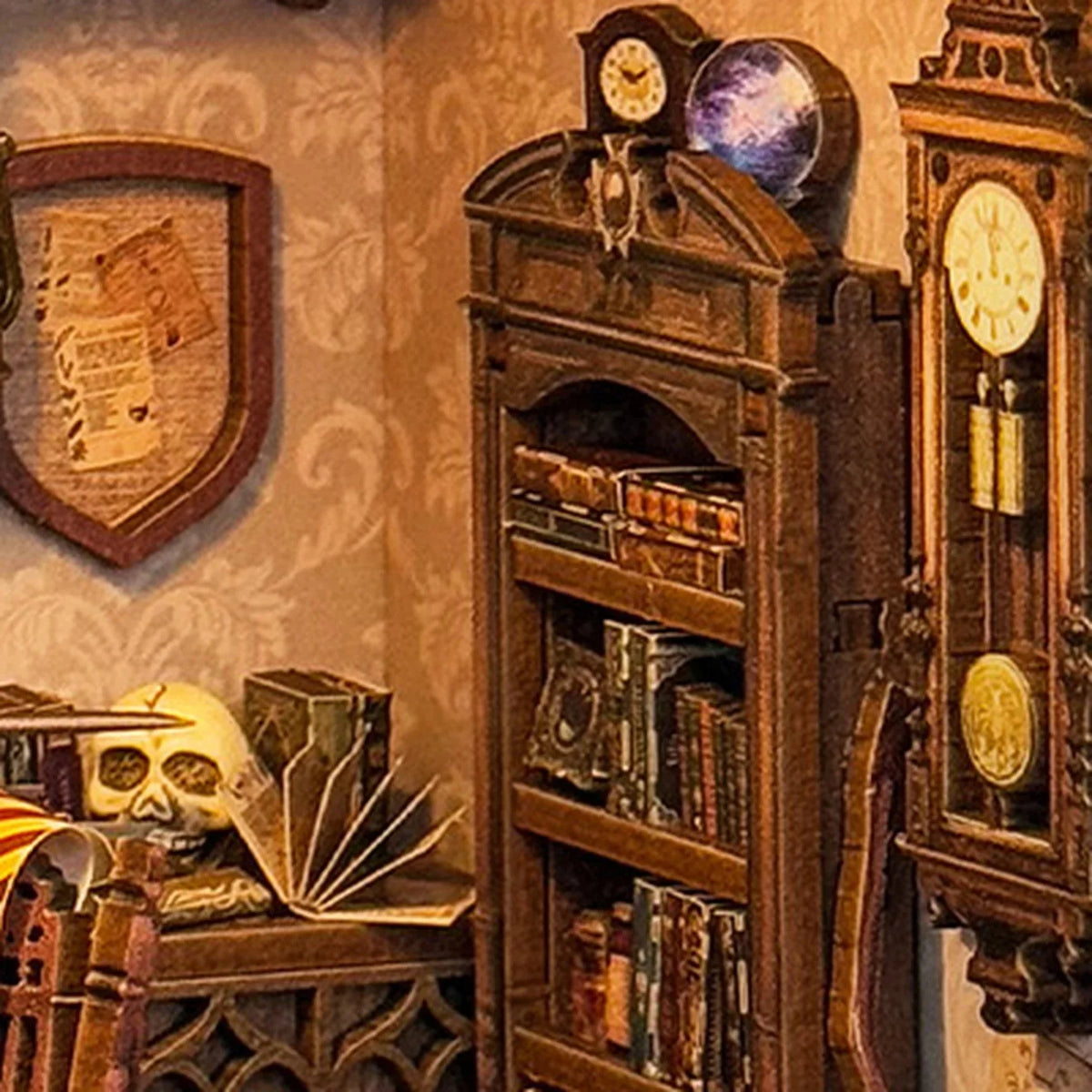 Magic Abode Book Nook - bookcase and clock