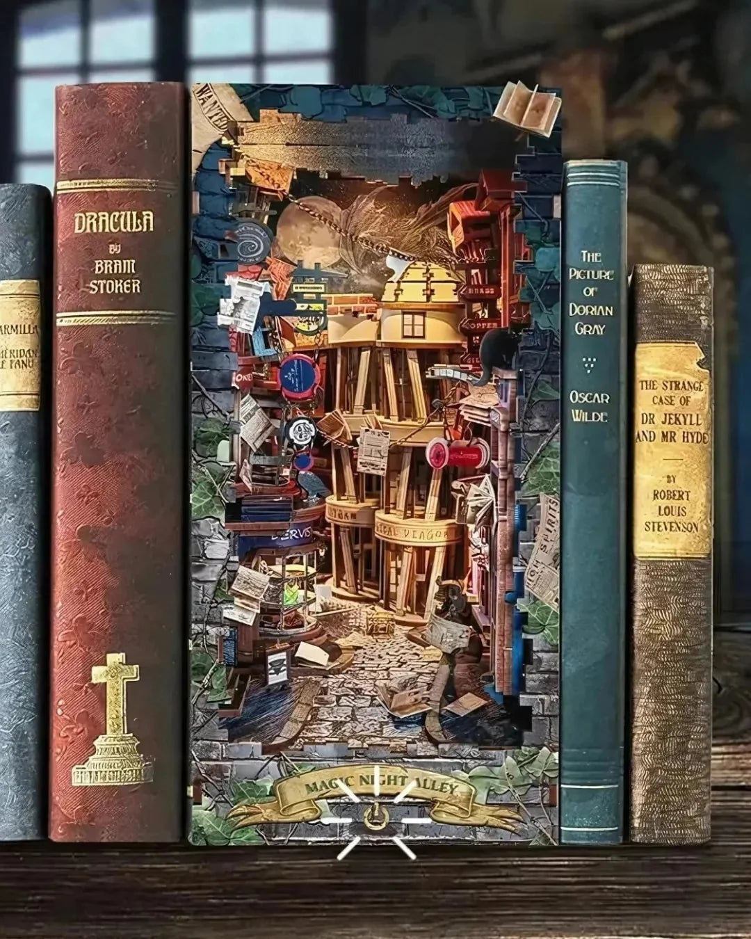 Magic Night Alley Book Nook - between books