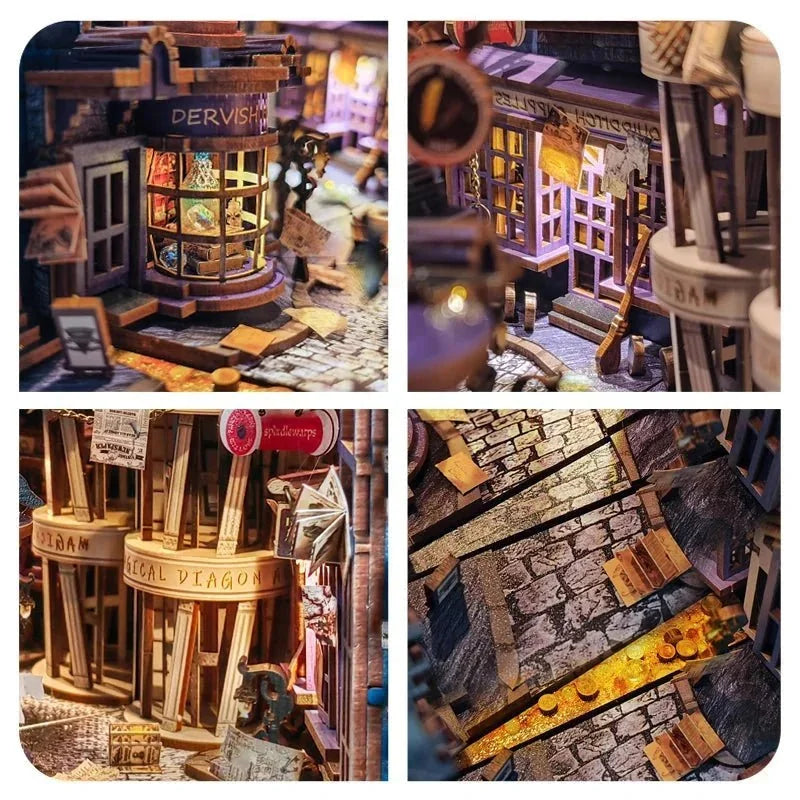 Magic Night Alley Book Nook - alley details