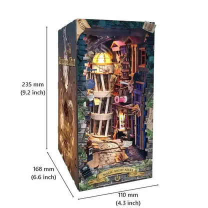 Magic Night Alley Book Nook - dimensions