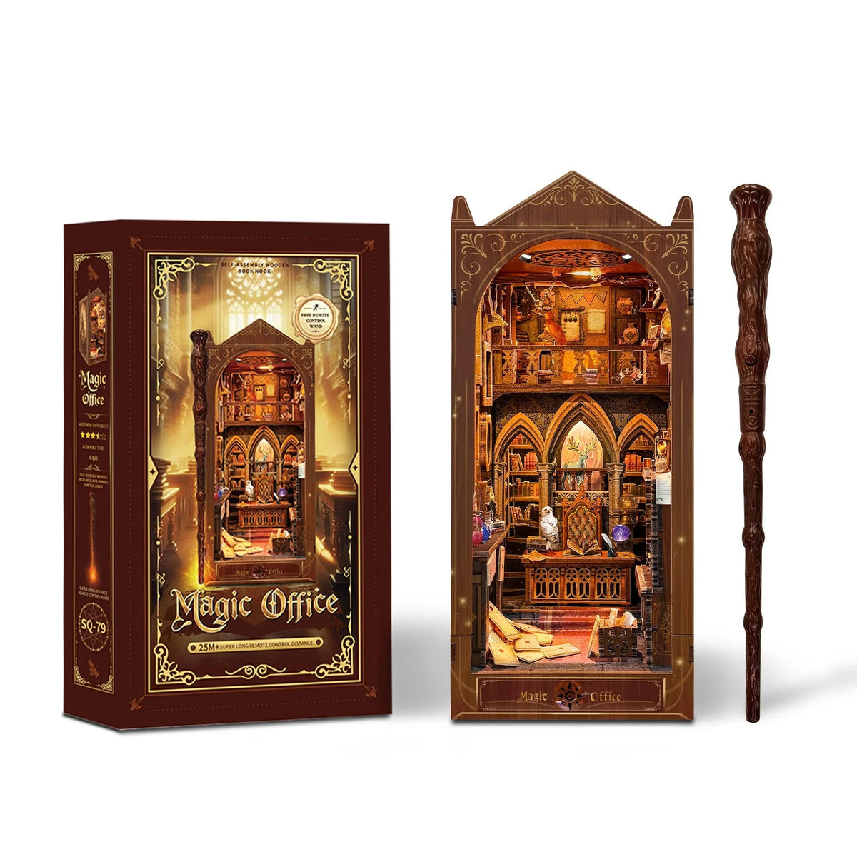 Magic Office Book Nook - box and wand