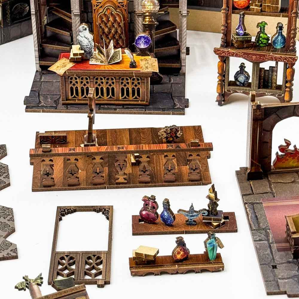 Magic Office Book Nook - kit pieces