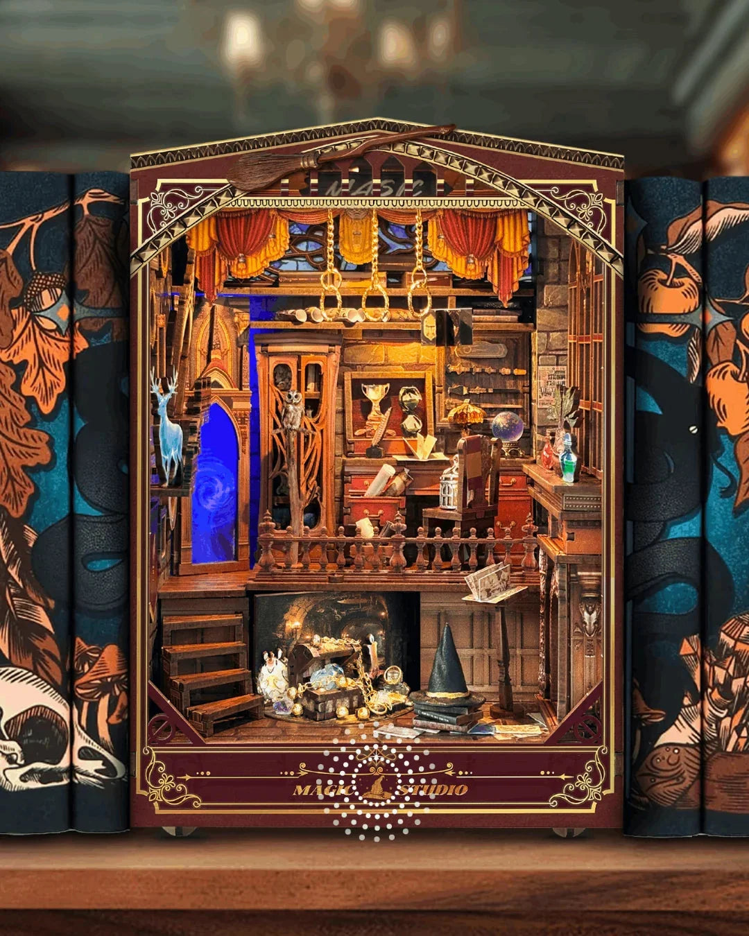 Magic Studio Book Nook - on a bookshelf