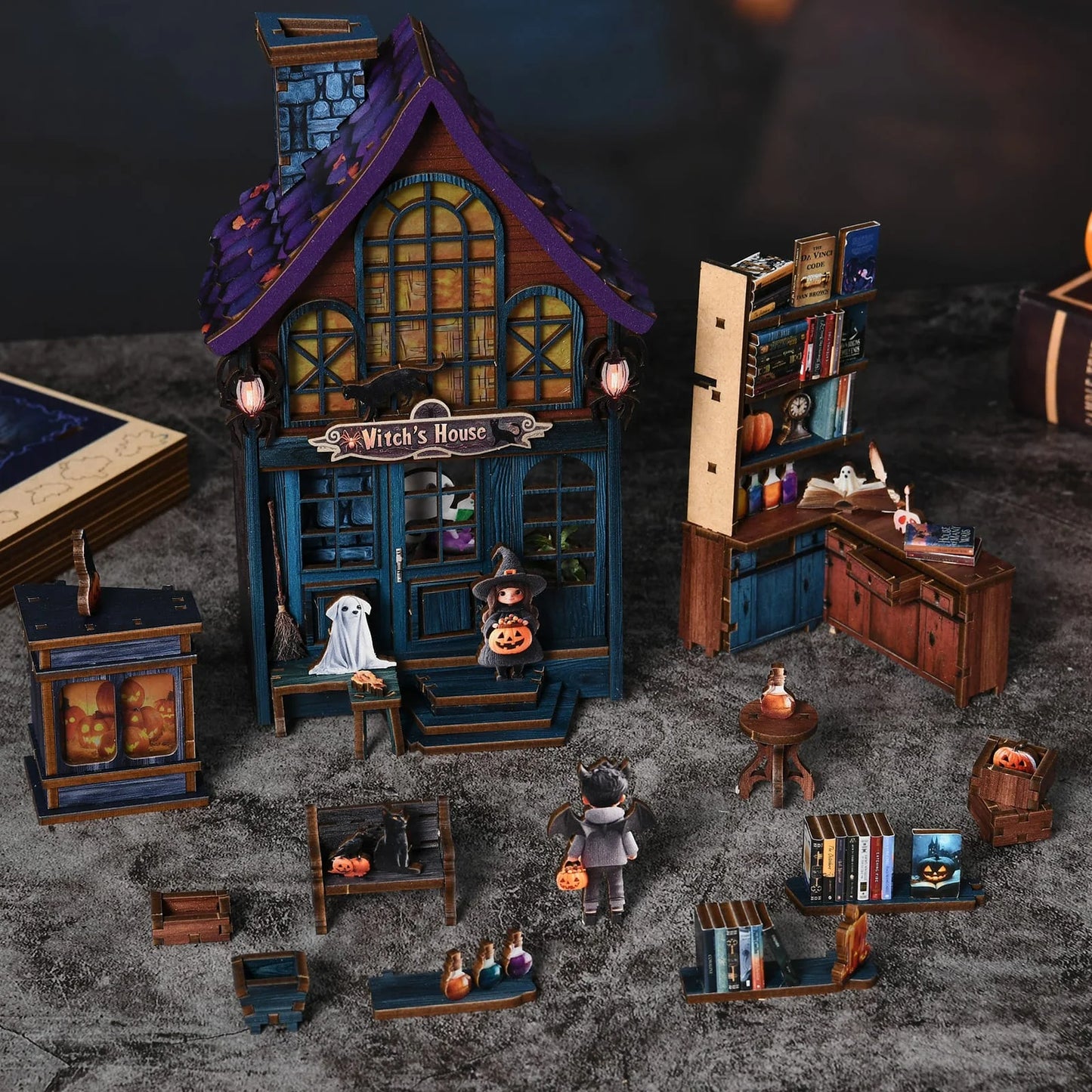 The Magical Night at the Castle Book Nook - scene details