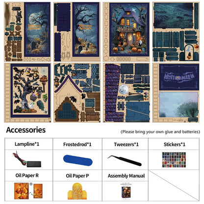 The Magical Night at the Castle Book Nook - kit contents