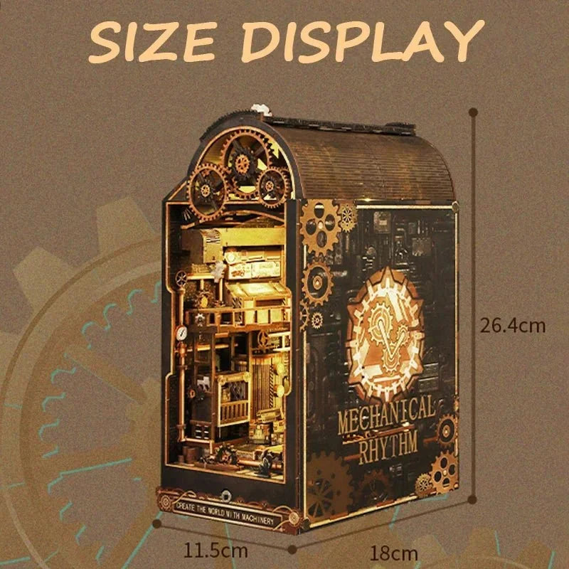 Mechanical Rhythm Book Nook - dimensions
