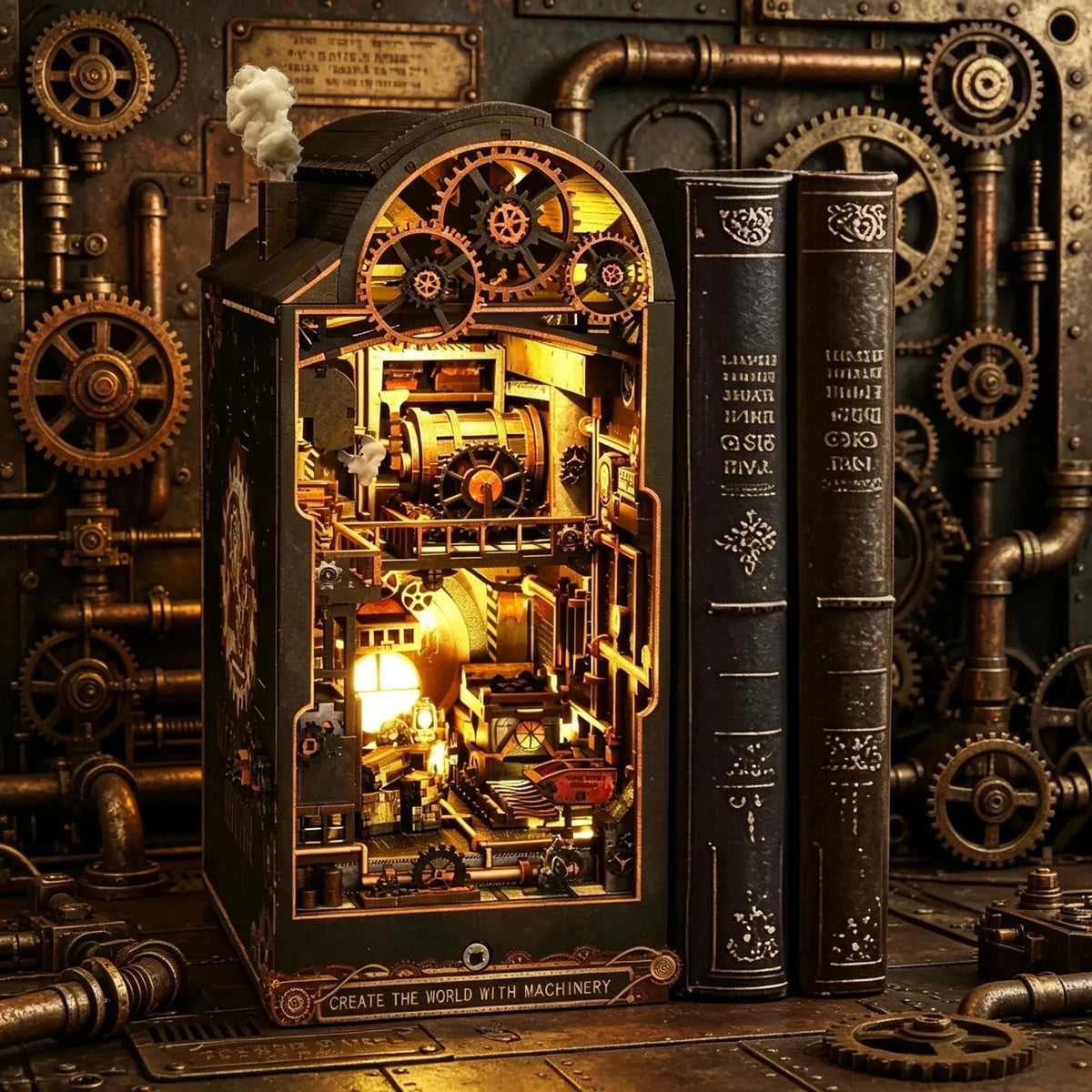 Mechanical Rhythm Book Nook - on a shelf