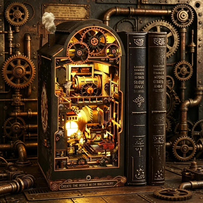 Mechanical Rhythm Book Nook - on a shelf