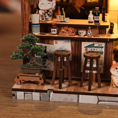 The Mellow Pub Book Nook - shiba inu and stools