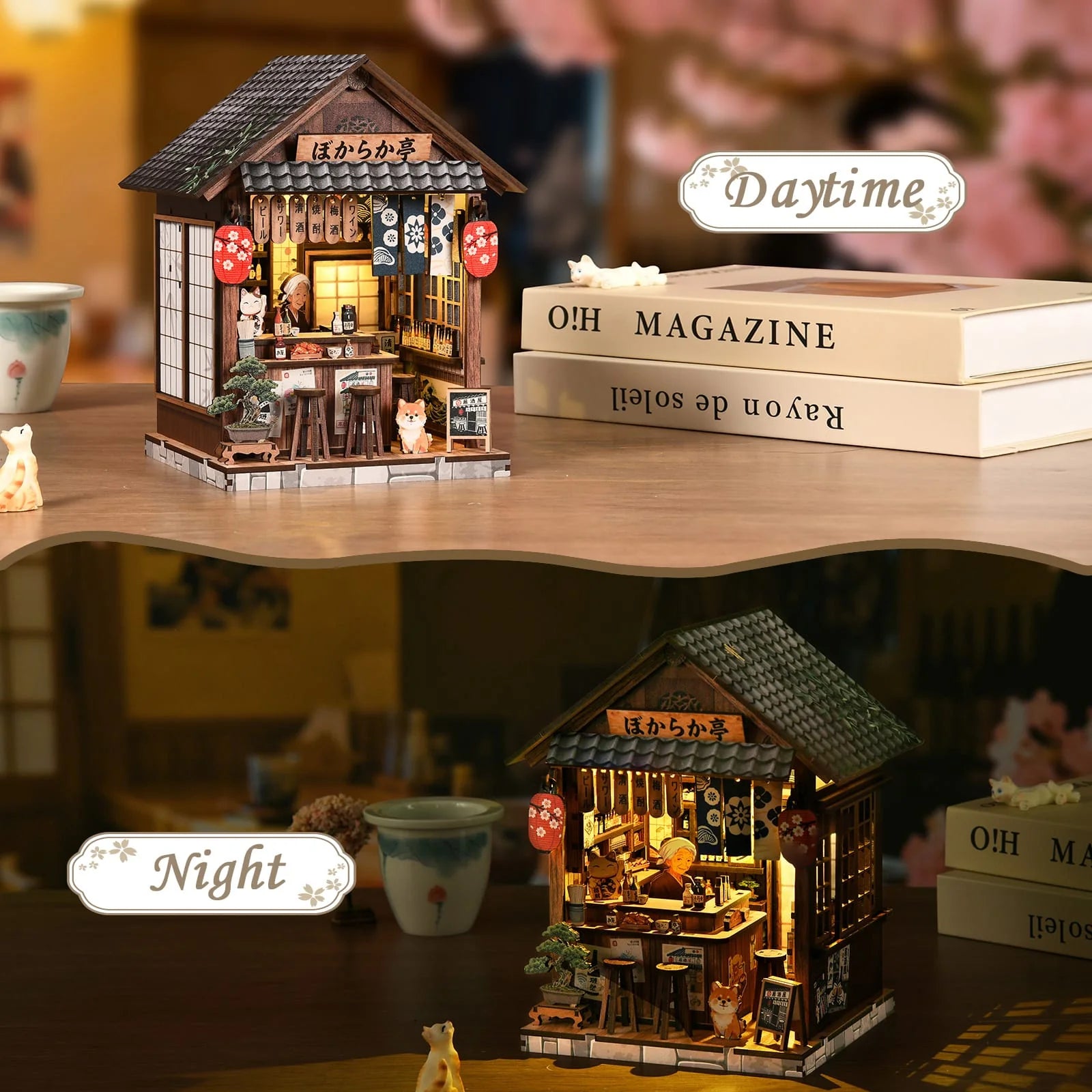 The Mellow Pub Book Nook - day and night
