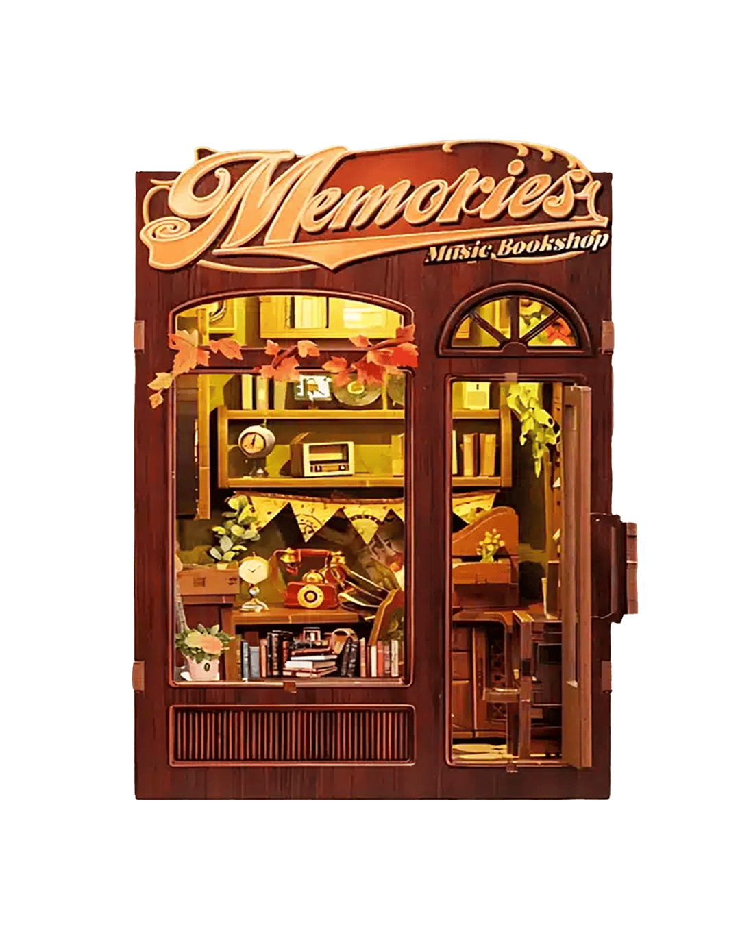 Memories Music Bookshop Miniature House (with vinyl records)