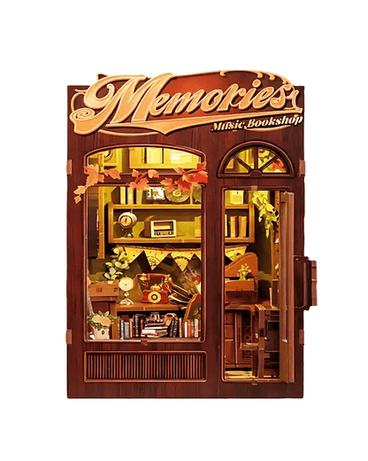Memories Music Bookshop Miniature House (with vinyl records)