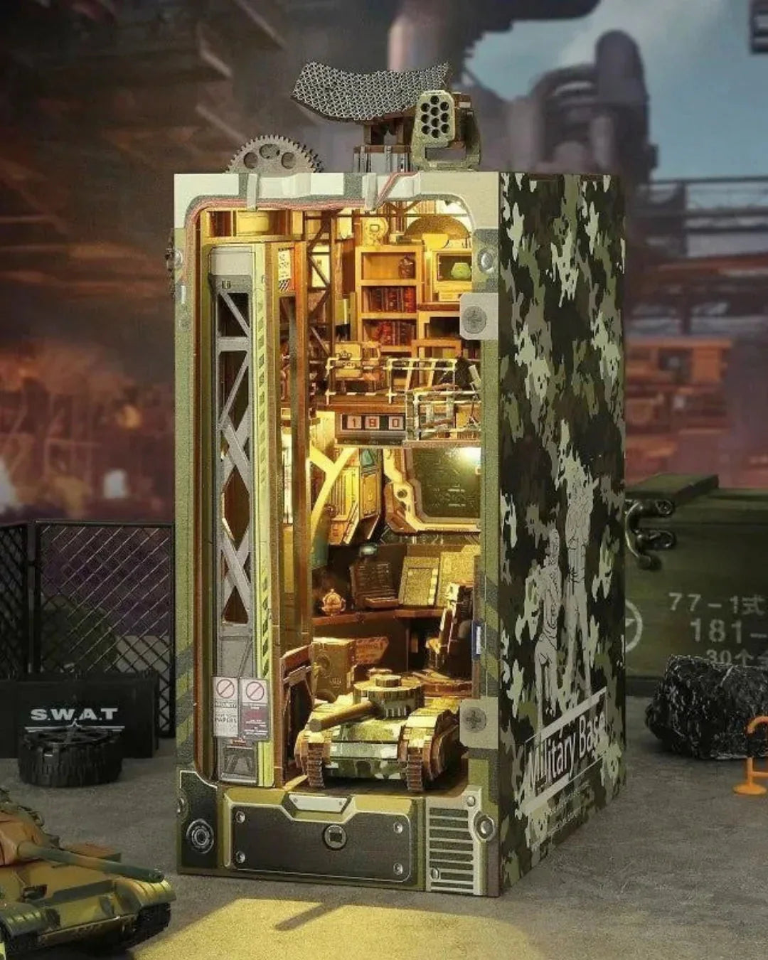 Military Base Book Nook - side view