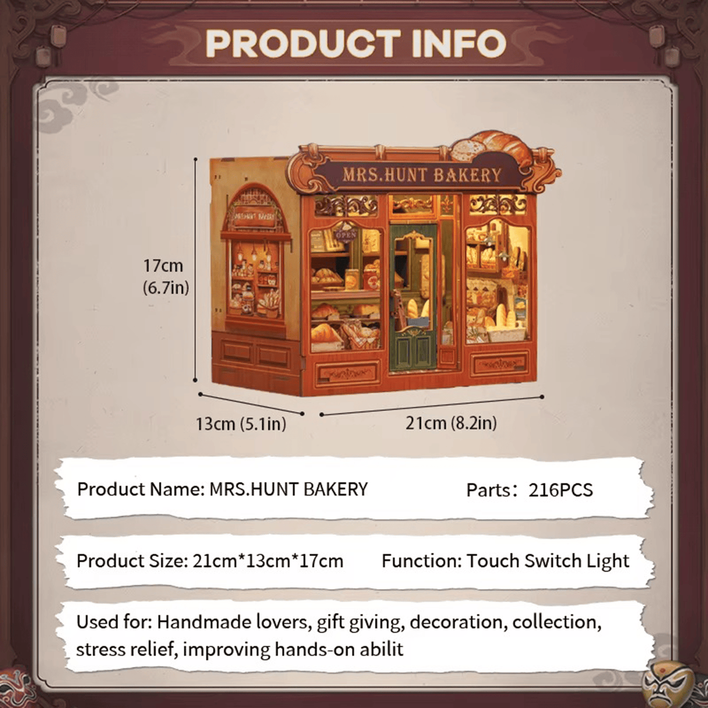 Mrs. Hunt Bakery Miniature House - 216 pcs