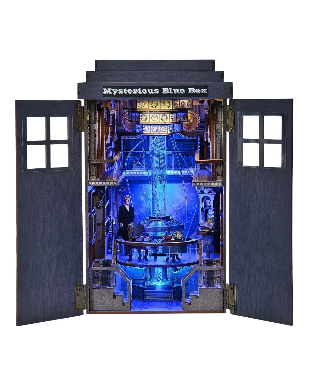 Mysterious Blue Box Book Nook - front view
