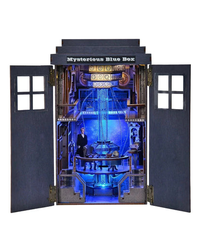 Mysterious Blue Box Book Nook - front view
