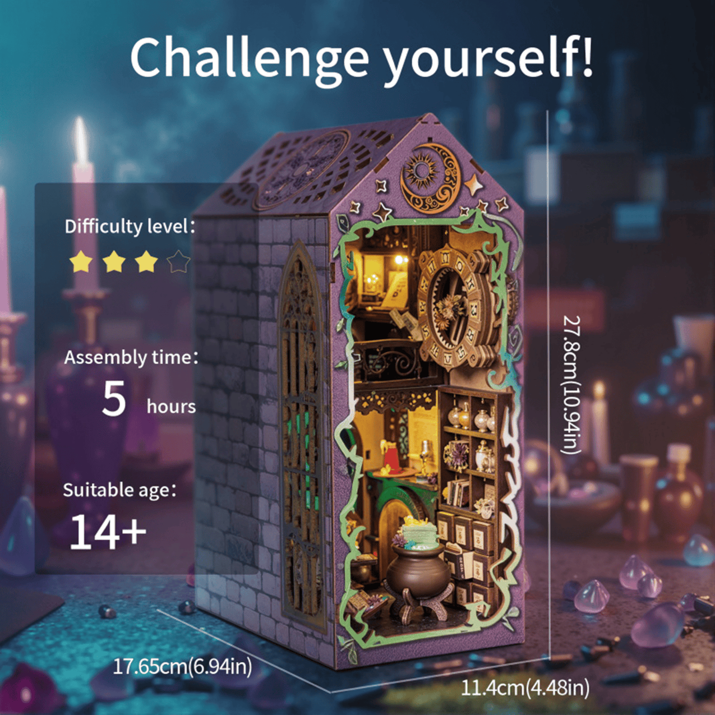 Mystic Theurge's Hut Book Nook - Witch Hut | 240 pcs
