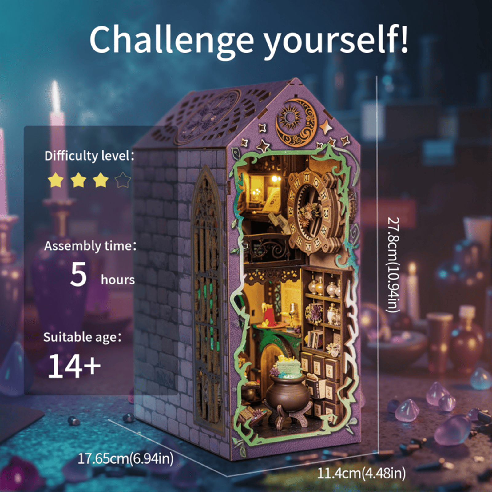 Mystic Theurge's Hut Book Nook - Witch Hut | 240 pcs