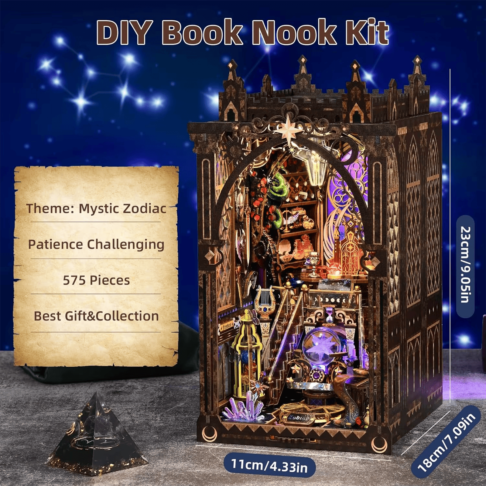 Mystic Zodiac Book Nook - Turning Zodiac Dial | 575 pcs