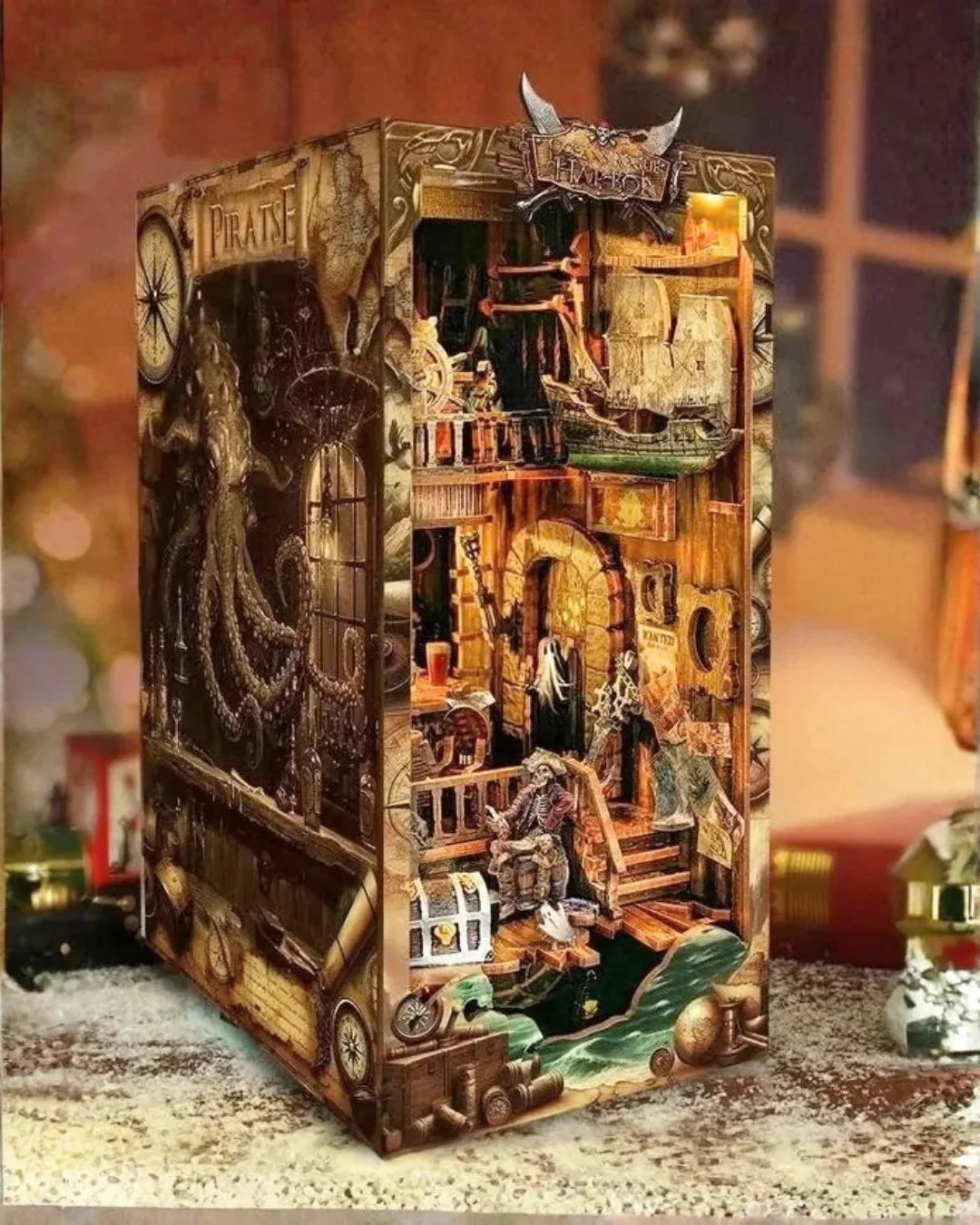 New World Ghost Ship Book Nook - side view