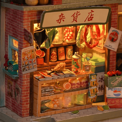 Old Lane of Time Book Nook - Retro Chinese Lane | 130 pcs