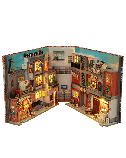 Old Lane of Time Book Nook - Retro Chinese Lane | 130 pcs