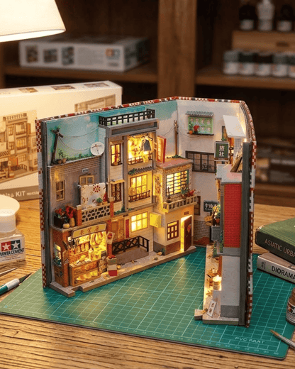 Old Lane of Time Book Nook - Retro Chinese Lane | 130 pcs