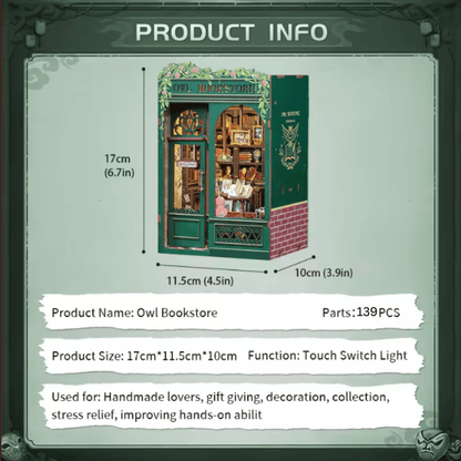 Owl Bookstore DIY Book Nook Kit