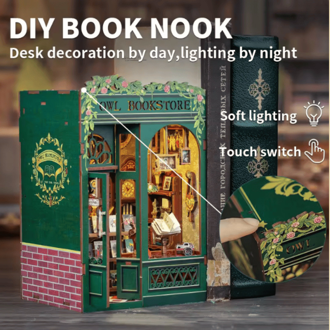 Owl Bookstore DIY Book Nook Kit