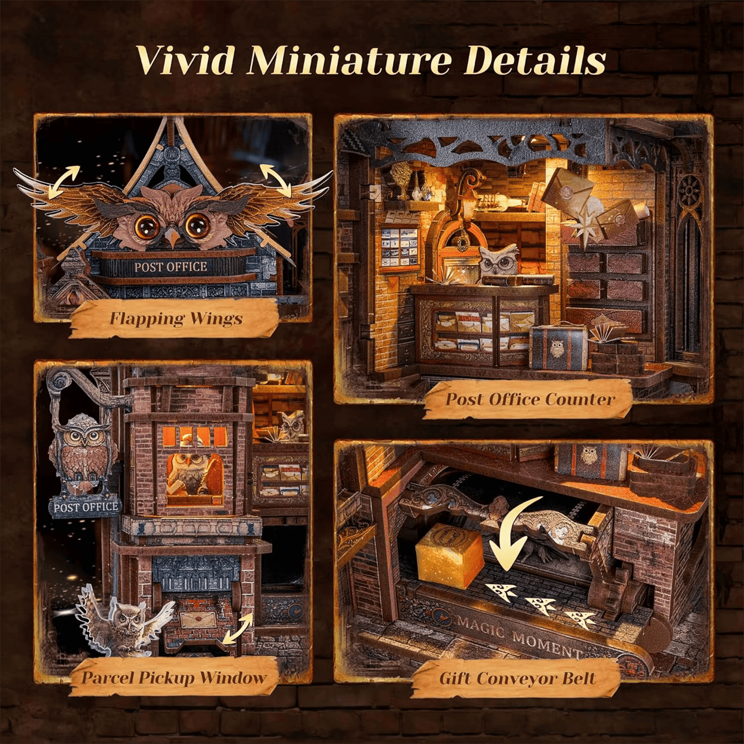 Owl Post Office Miniature House product details