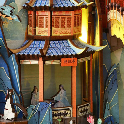 Penglai Wonderland Book Nook - blue-roofed pavilion
