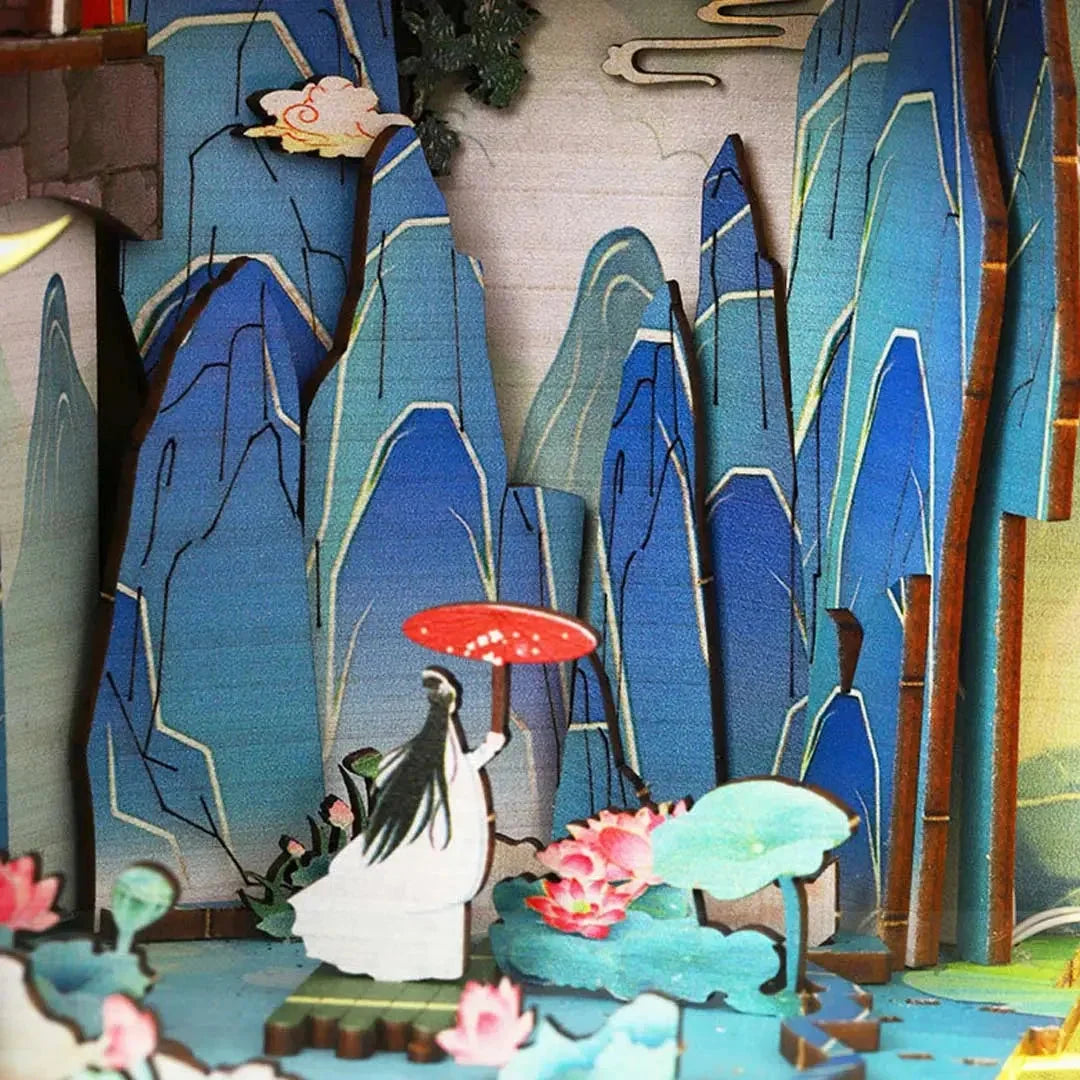 Penglai Wonderland Book Nook - woman with parasol