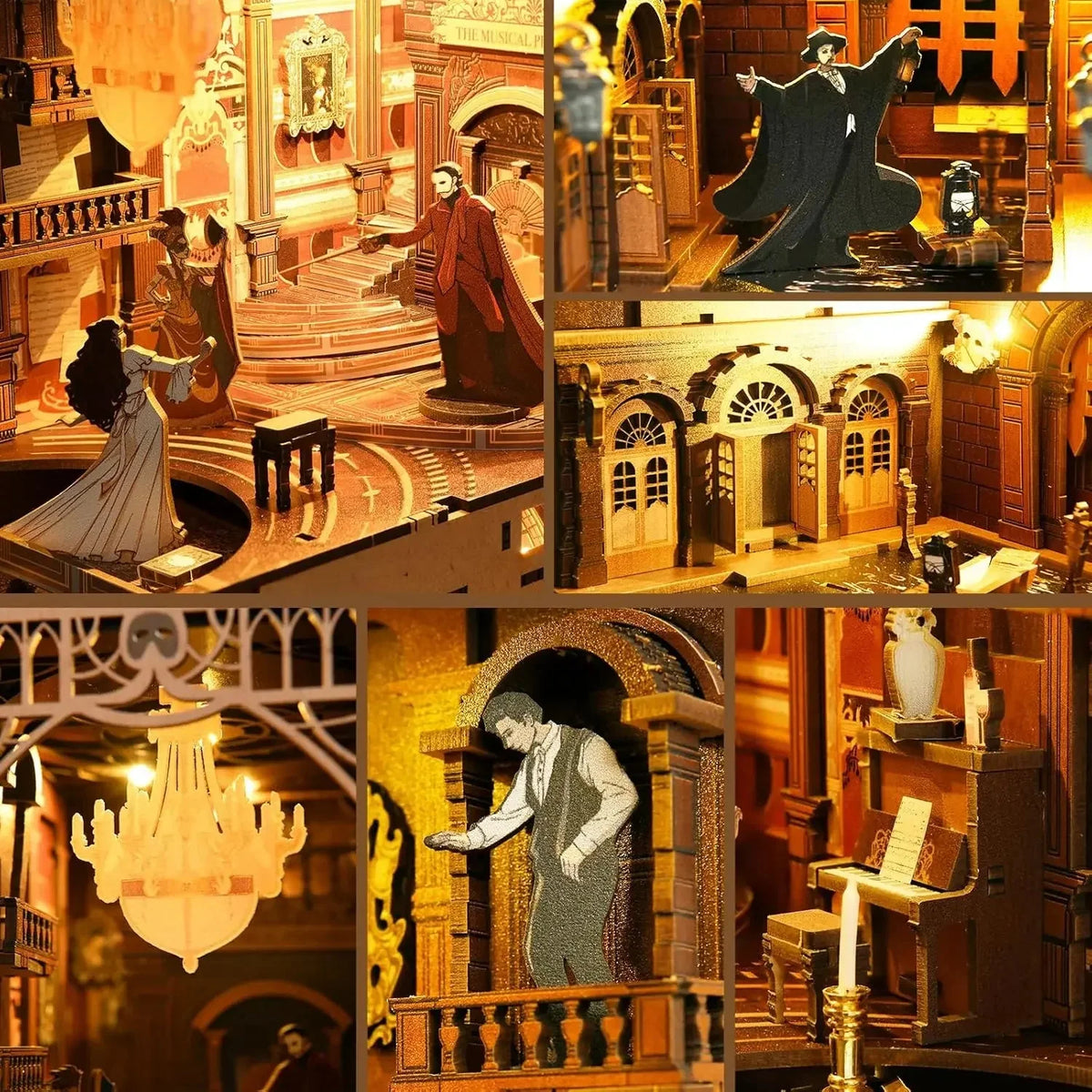 Phantom of the Opera Book Nook - inside details
