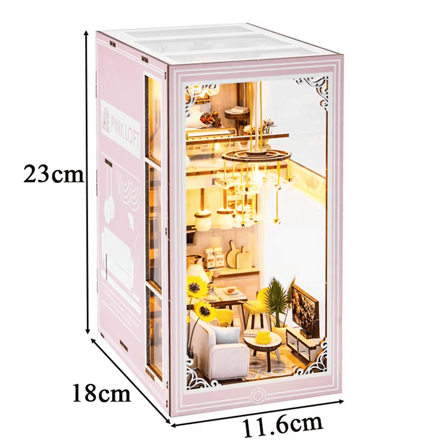 Pink Loft Book Nook - Cozy Apartment | 179 pcs