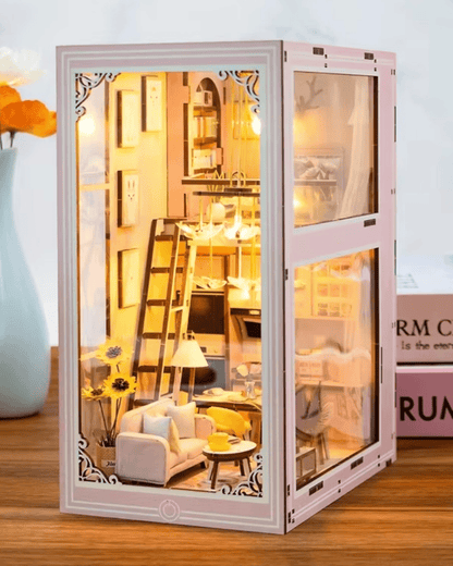 Pink Loft Book Nook - Cozy Apartment | 179 pcs