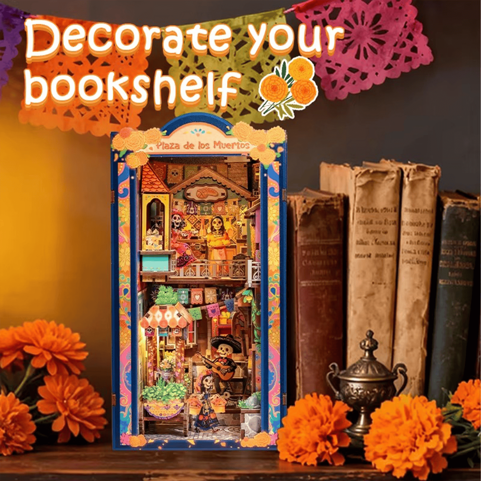Plaza de los Muertos Book Nook - Día de los Muertos | 350 pcs