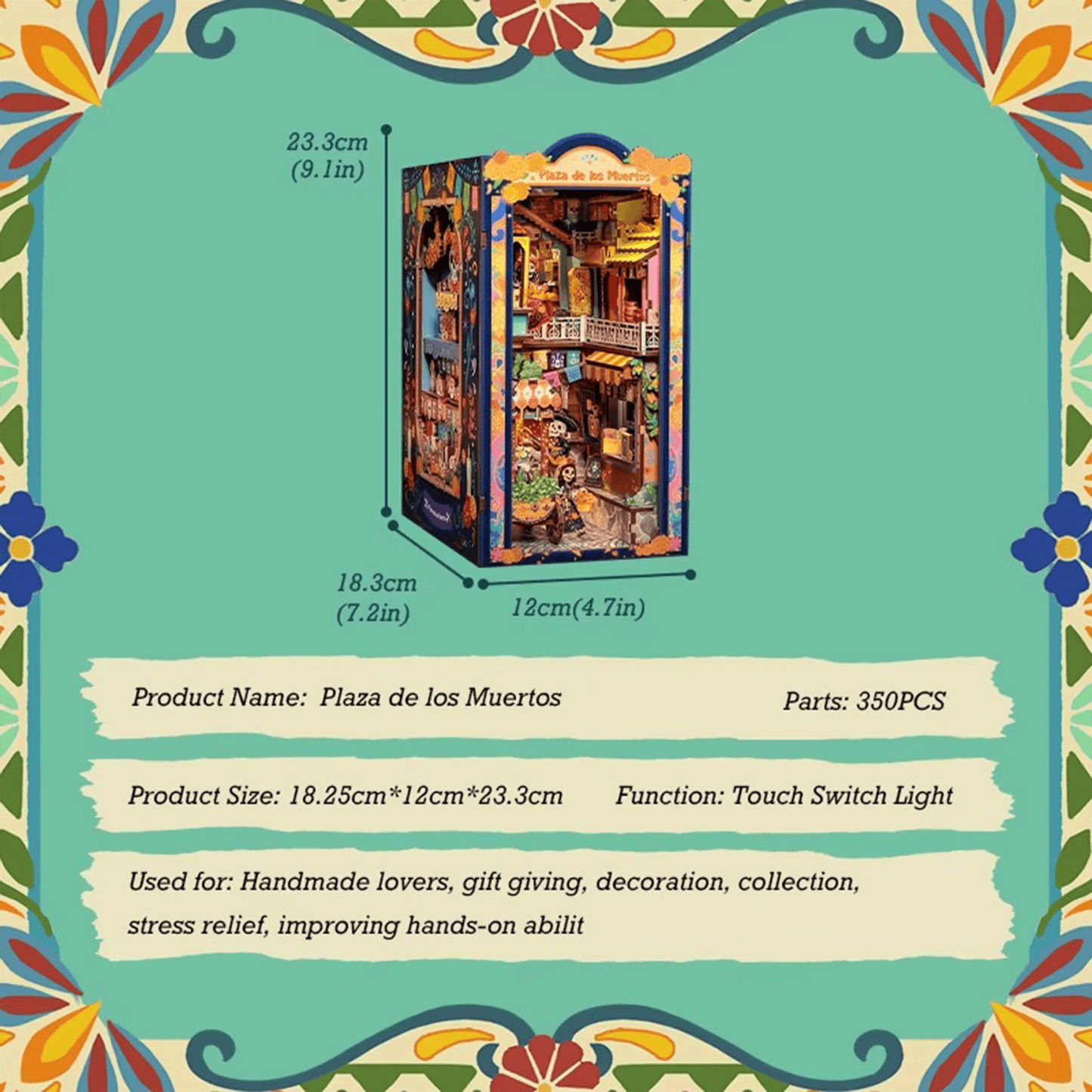 Plaza de los Muertos Book Nook - Día de los Muertos | 350 pcs