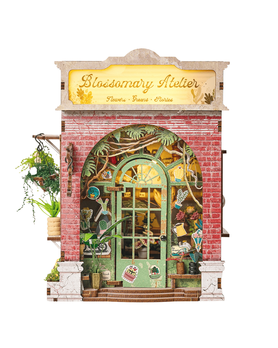 Red Blossomary Atelier Book Nook - front view