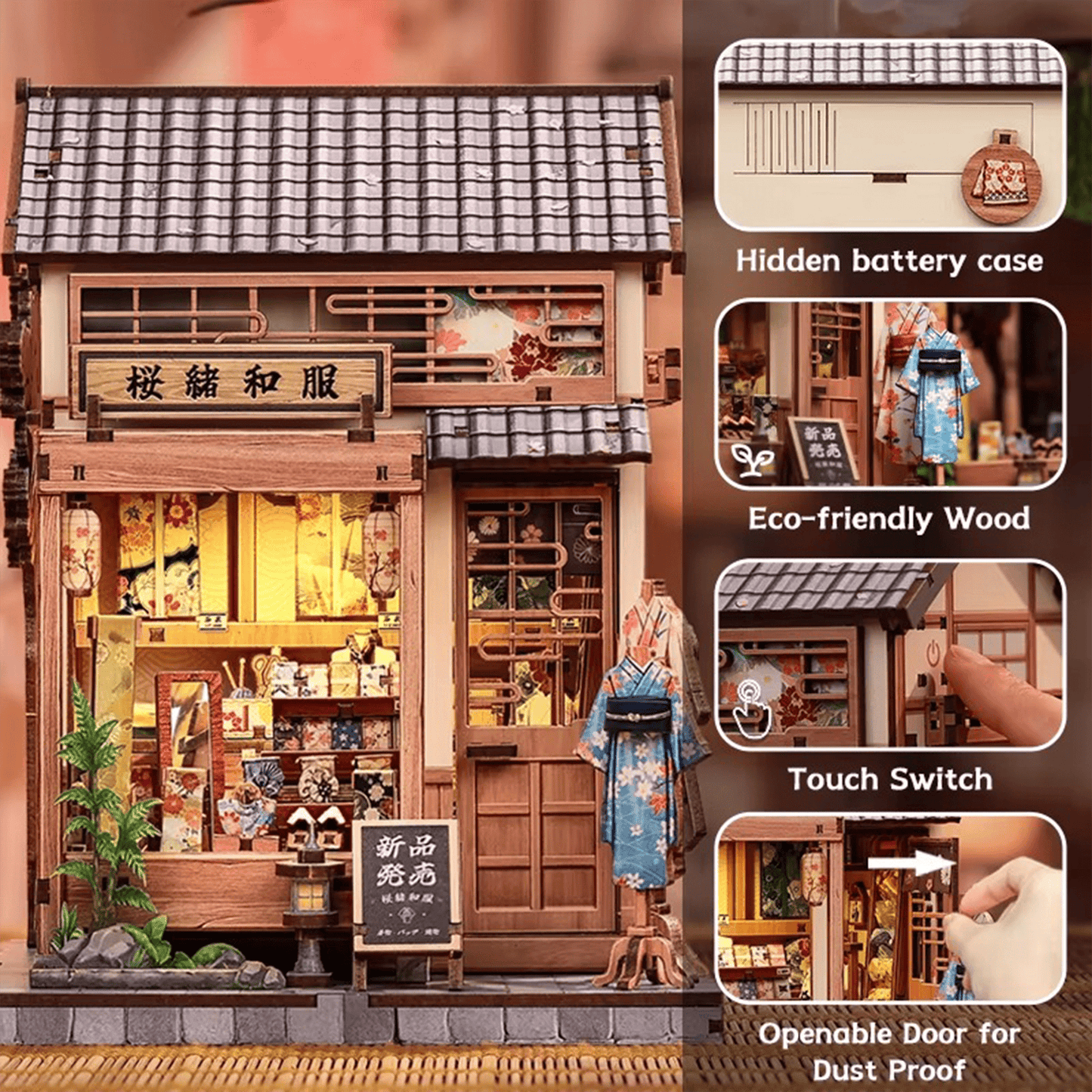 Sakura O Kimono Shop Book Nook - Kimono Shop | 235 pcs