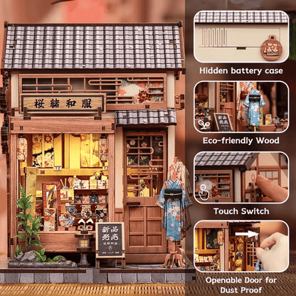 Sakura O Kimono Shop Book Nook - Kimono Shop | 235 pcs