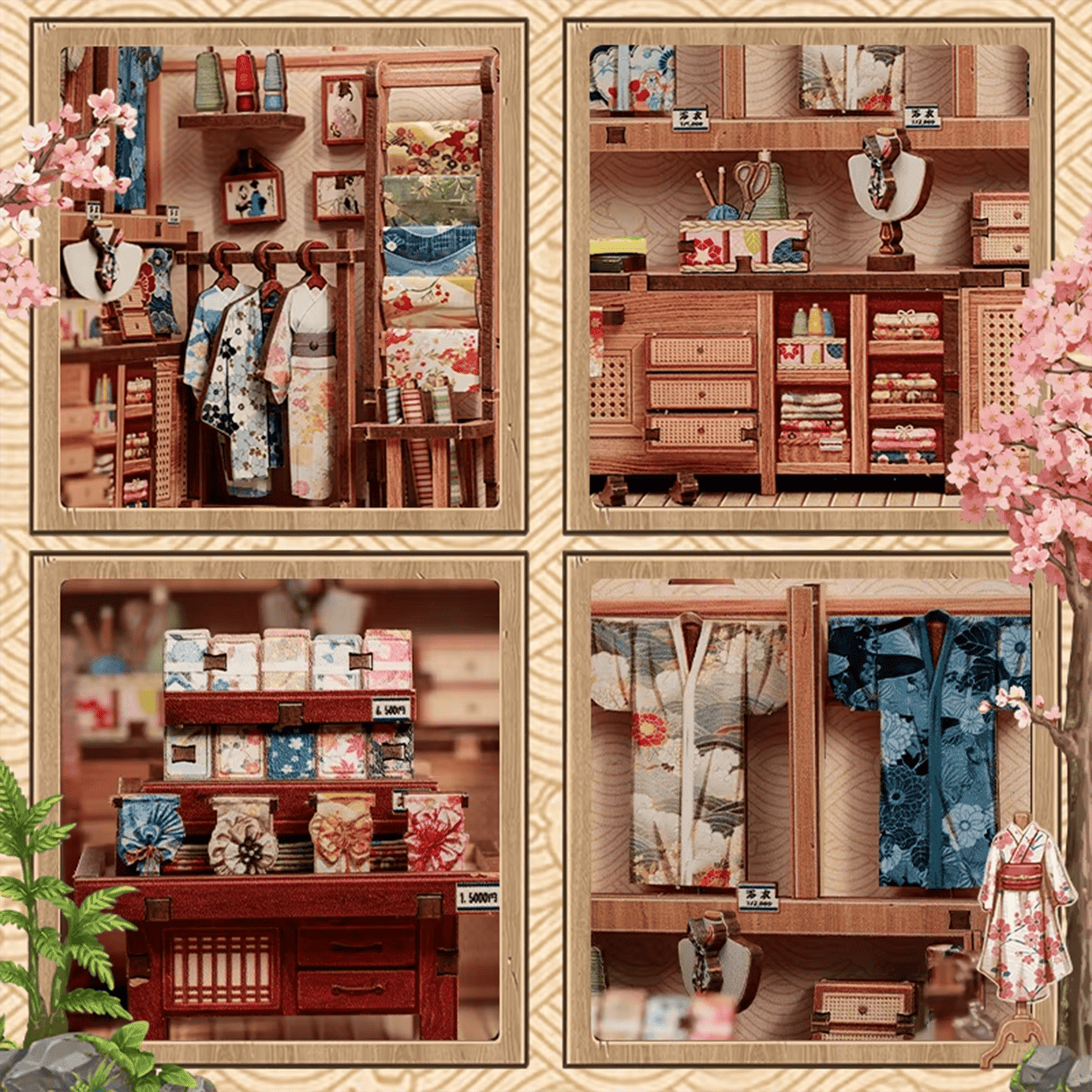 Sakura O Kimono Shop Book Nook product details