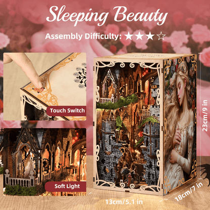 Sleeping Beauty Book Nook - Fairy Tale Castle, 210 pcs