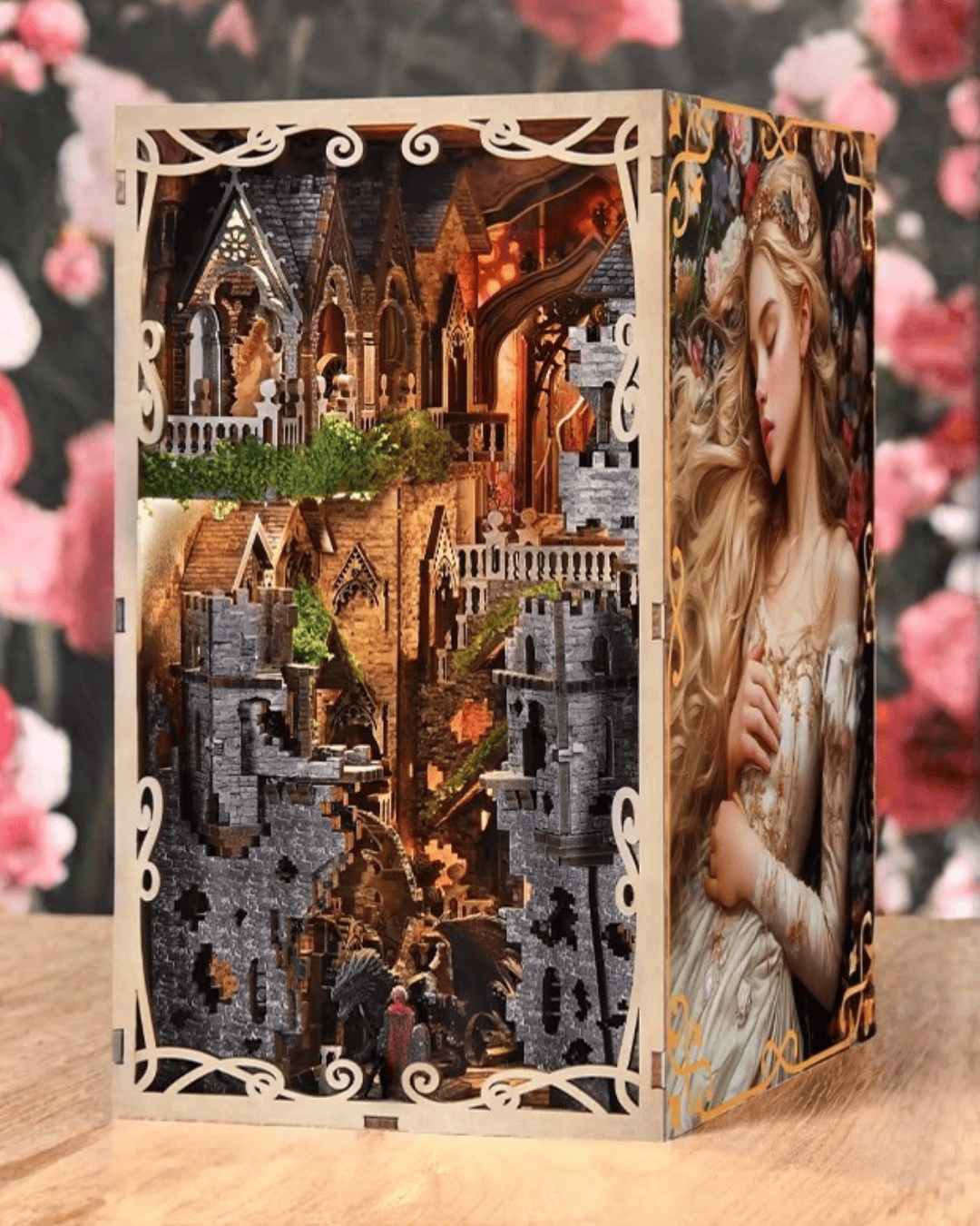 Sleeping Beauty Book Nook - Fairy Tale Castle, 210 pcs