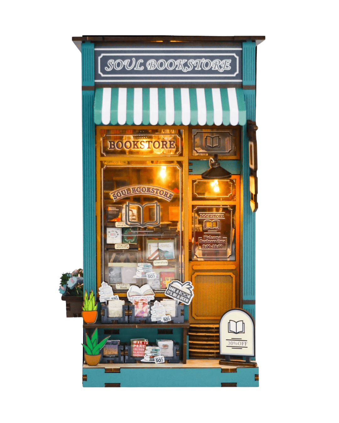 Soul Bookstore Book Nook (with LED) - 176 pcs