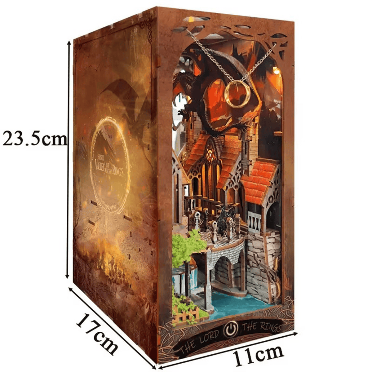 Spirit Valley Magic Ring Book Nook - dimensions