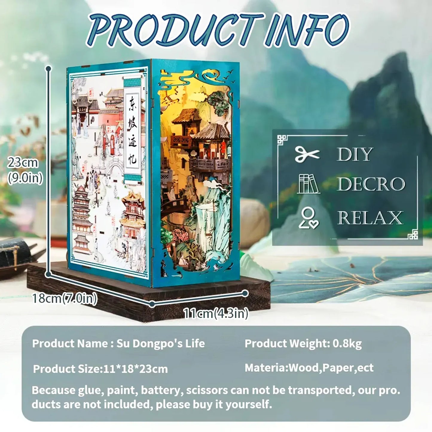 Su Dongpo's Life Book Nook (Chinese Poet) - 280 pcs