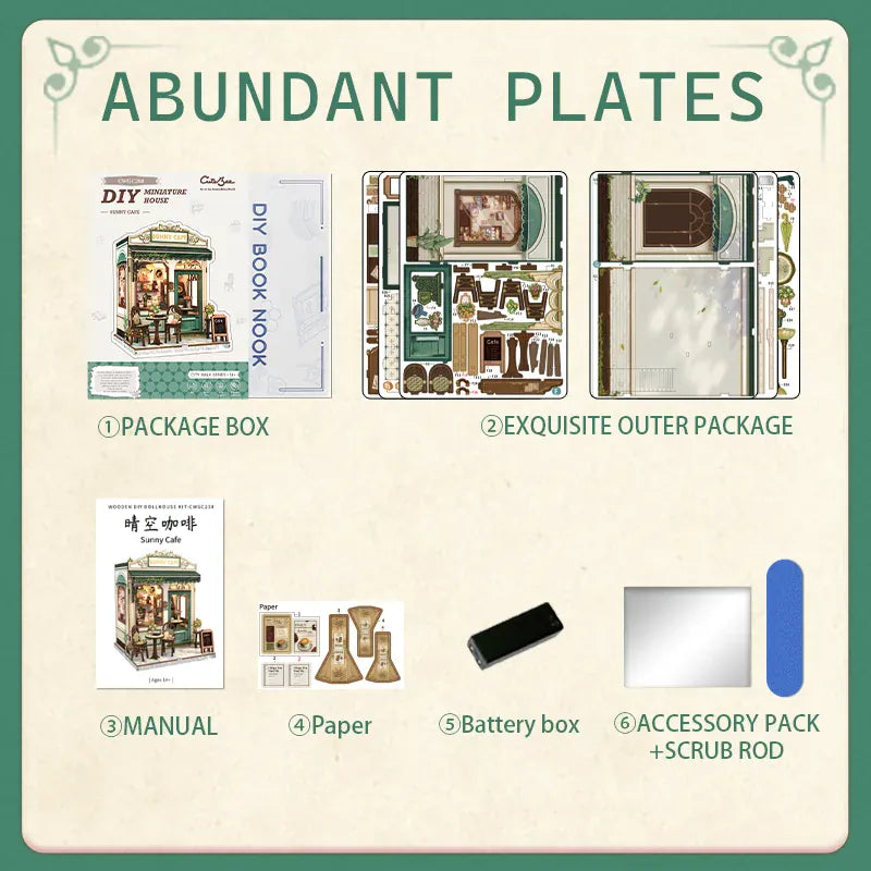 Sunny Cafe with terrace in Miniature House Kit