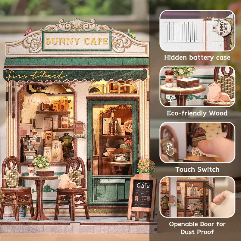 Sunny Cafe with terrace in Miniature House Kit