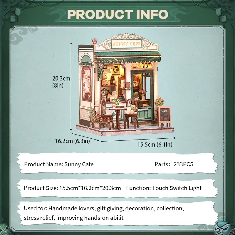 Sunny Cafe with terrace in Miniature House Kit