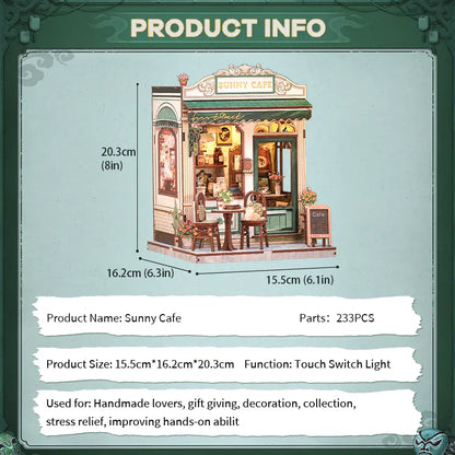 Sunny Cafe with terrace in Miniature House Kit